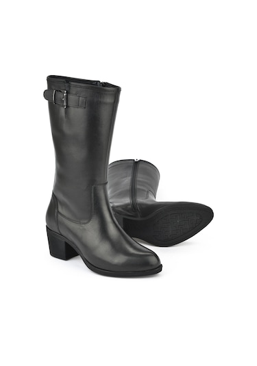 Ziya, Kadın Hakiki Deri Çizme 14319z88082 Siyah 14319z88082 000 Siyah