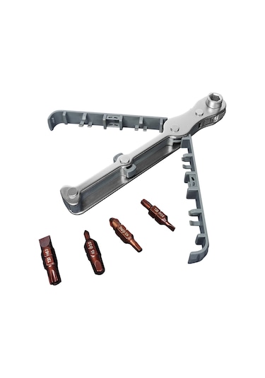 Aubyhe Toptan Çift Yönlü Ratchet Tornavida Seti, Çok Fonksiyonlu, Eşik Tipi, Ev Kullanıma Uygun, Kaymazsız Kolu, Mini Uçlar Sarı