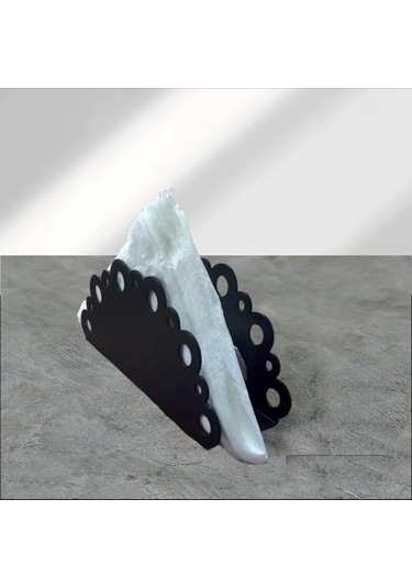 Glare Peçetelik Daireli Mat Siyah Mat Siyah