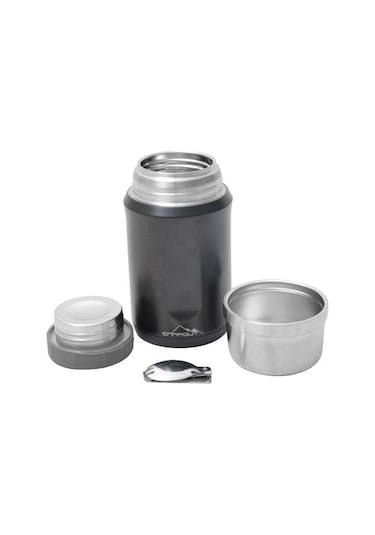 Campout Çift Katmanlı Yemek Termosu 600 Ml Siyah