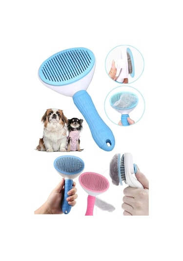 Duffa Otomatik Temizlenebilen Tuşlu Evcil Hayvan Fırçası, Kedi Köpek Tüy Toplayıcı Tarak