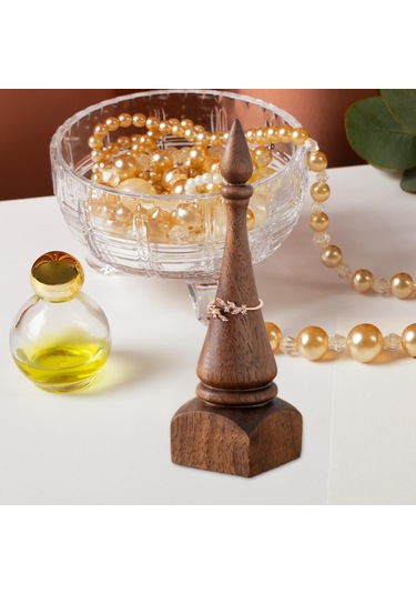 Homyl Halka Teşhir Tezgahı Düğün Hediyesi Için Ahşap Koyu Kahverengi Çok Renkli