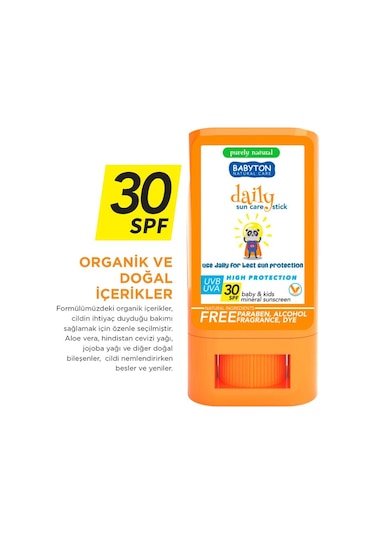 Babyton Doğal Güneş Koruyucu Stick 30 SPF 20 GR