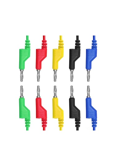 Yunboo 4mm Silikon Test Kablosu, Yığılabilir Muz Pluglu, 1000v/15a, Esnek Multimetre Bağlantı Kablosu 5 Renk