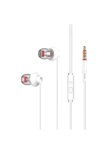 Kulak İçi Kablolu Oyun Ve Karaoke Mikrofonlu Kulaklık - 3.5mm Bağlantı, Işık Ve Konforlu - Beyaz X31