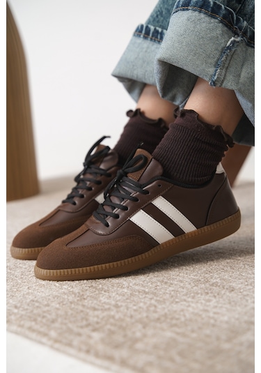 Garantili Agnus Günlük Ortopedik Kadın Sneaker Spor Ayakkabı Kahverengi Garantili Agnus Günlük Ortopedik Kadın Sneaker Spor Ayakkabı Kahverengi