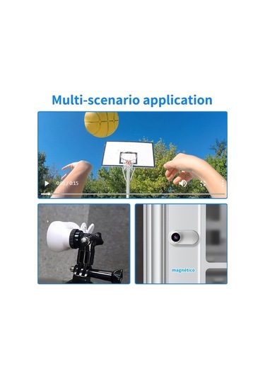 Maoyaya A100 Spor Kamerası Manyetik Parmak Kamerası Hd Kamera Bisiklet 1080p Siyah Siyah