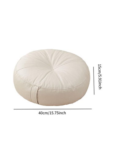 Suntek Yuvarlak Zemin Yastık Atma Oturma Yastığı Beyaz Beyaz