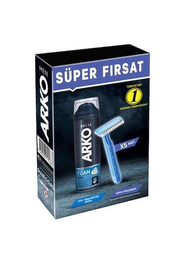Arko Men Banyo 5 Adet + Cool Köpük Pro 200ml
