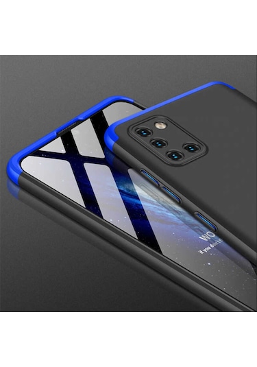 Galaxy Uyumlu A31 Kılıf Zore Ays Kapak Siyah-Gri