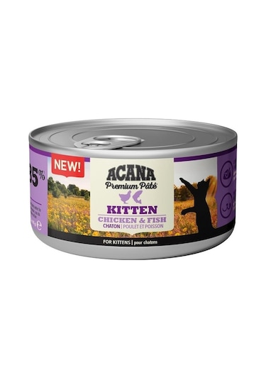 Acana Premium Pate Tavuklu ve Balıklı Yavru Kedi Konservesi 24 x 85 G