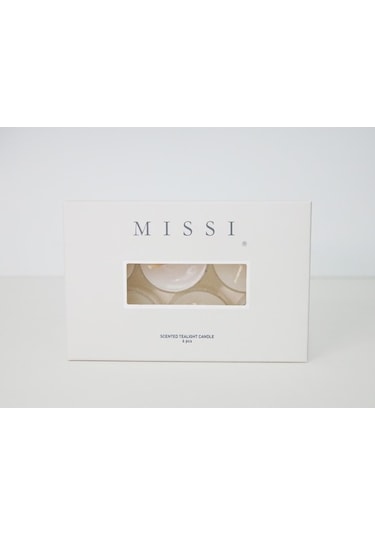 Missi Yasemin Kokulu Bitkisel Tealight Mum Seti 6'lı Beyaz