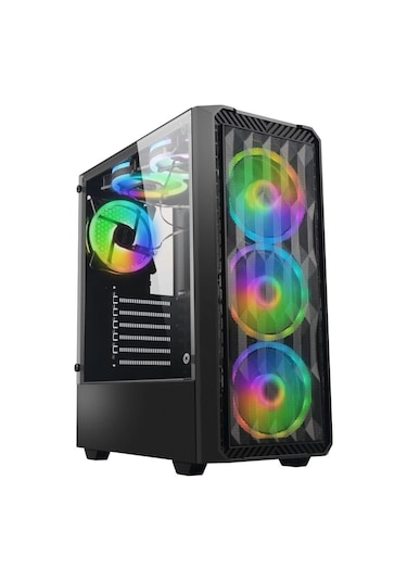 Xaser MG8020-M1 4 x RGB Fan USB 3.0 500W ATX Oyuncu Bilgisayar Kasası