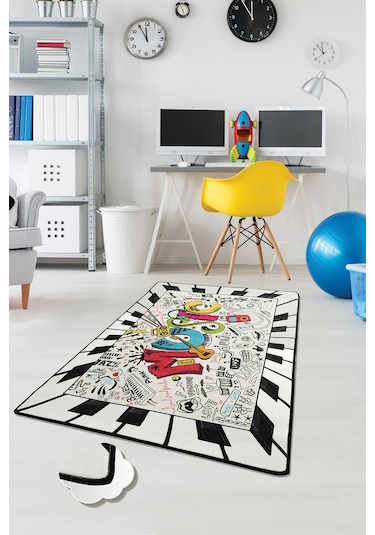 Musıc 100X160 Çocuk Ve Bebek Halısı Çok Renkli