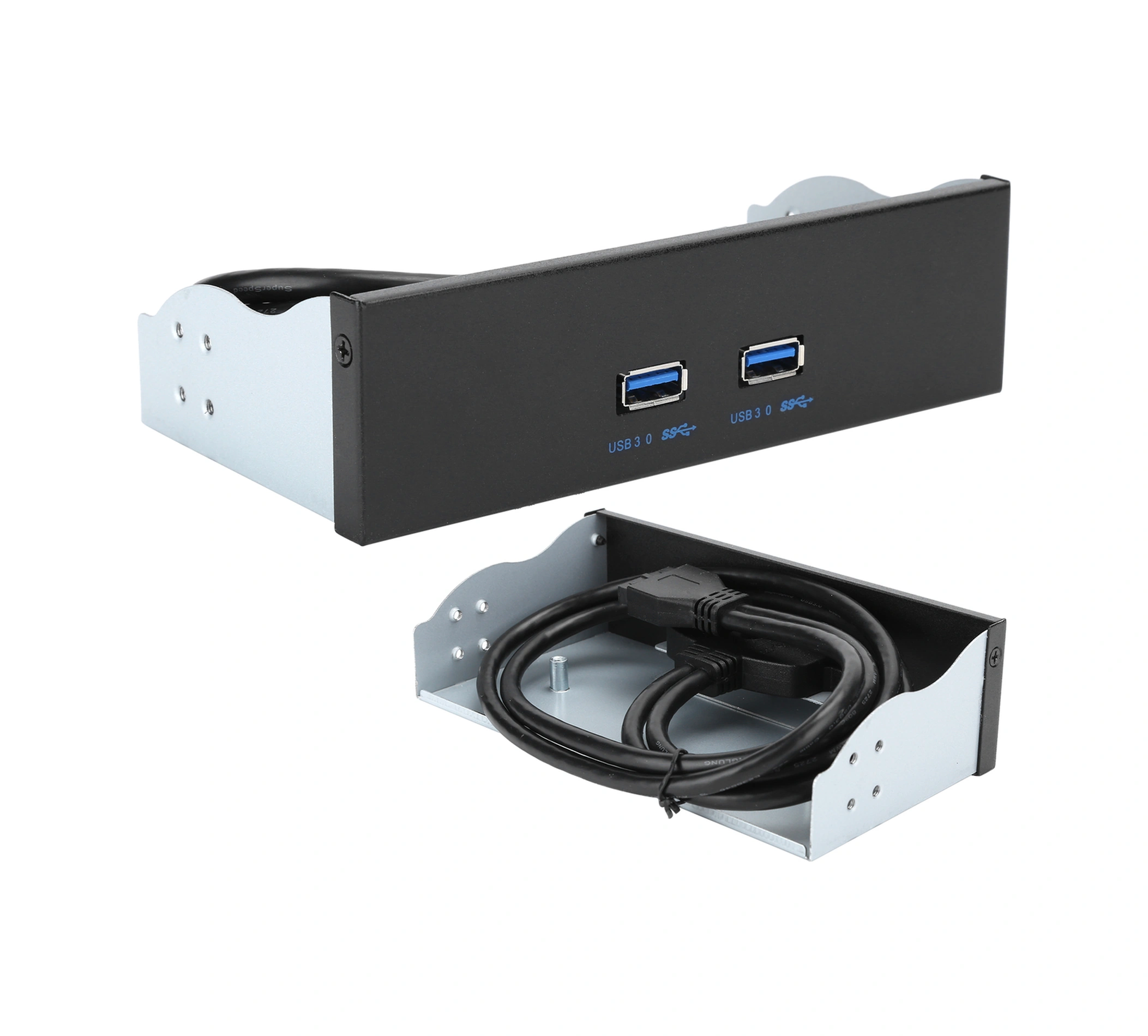 Xiyyadms Usb 3.0 Ön Panel, Optik Sürücü Konumu, Çift Port, 19/20pin Dönüştürücü Kablosu, 5gbps Hızlı Veri Transferi, 0.8m Uzunluk, Win/linux Desteği