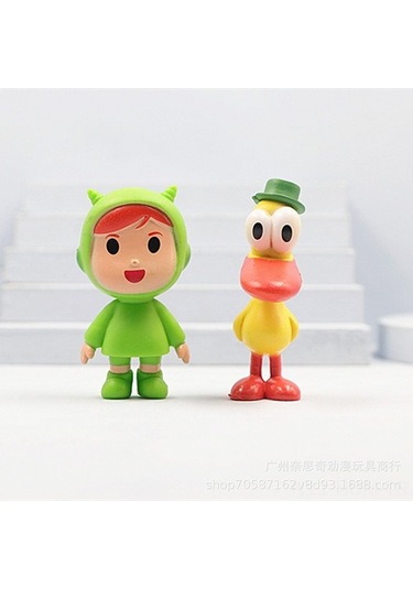 Tongxida Pocoyo 7 Figür Seti: Baykuş, Köpek, Fil - Ev Dekorasyonu, Pasta Süsü, Koleksiyon