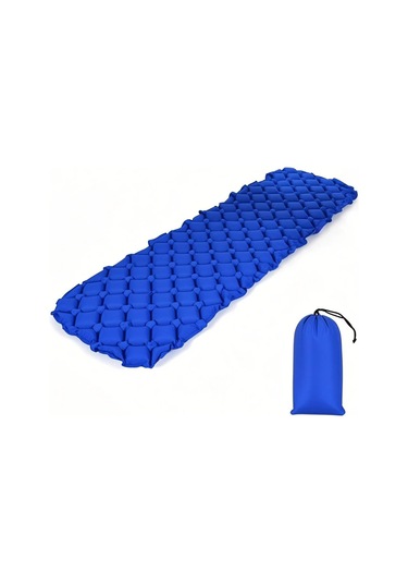 Springsun Tomshoo Nilon Materyal Tpu Hava Yastığı Ultra Hafif Tek Kişilik Kamp Matı Kondisyonlu 190x58x6cm Mavi Dikdörtgen Çok Renkli