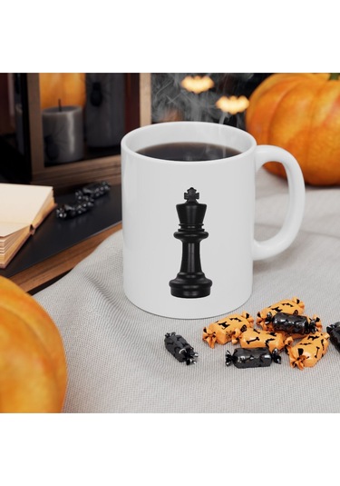 Satranç Şah Baskılı Kupa Bardak Çok Renkli