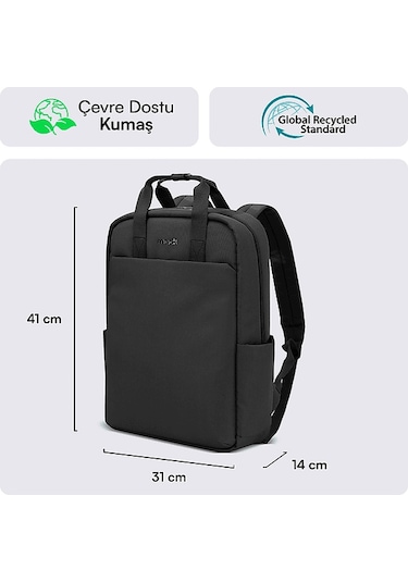 Mack MCE-1521 15.6" Nova Eco Laptop Sırt Çantası Siyah