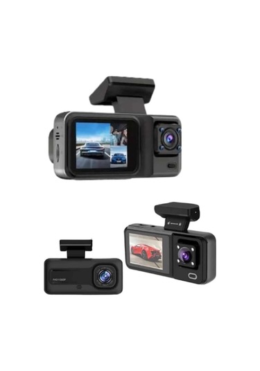 Sürüş Ve Park Halinde Kesintisiz Güvenlik İçin 3 Kameralı Profesyonel Dashcam