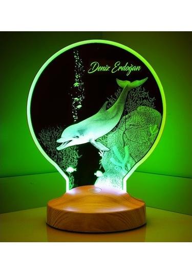 Yunus Balığı Kişiye Özel Led Foto Lamba