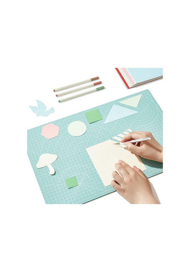 Aubyhe 2101 A3 Boyutlu Pvc Kesim Matı - Çift Taraflı, Dayanıklı, Temizlenebilir - Gri Yeşil Seçeneği Var