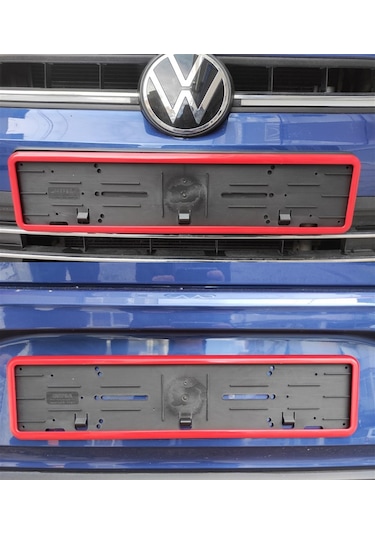 Takmatik Kırmızı Oto Plakalık 2 Adet Ön Ve Arka