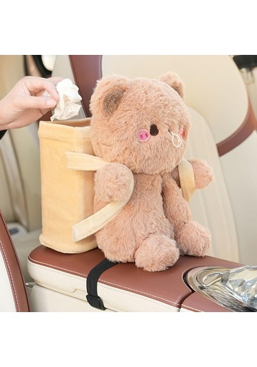 Createtech Ve Suntek Araba Mendil Kutusu 2'si 1 Arada Ev Çöpü Çok Renkli