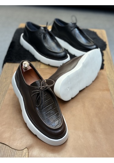 Erkek Loafer Ayakkabı %100 Deri Kahverengi