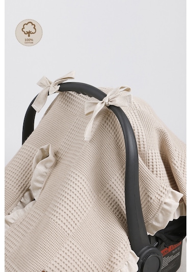 Fırfırlı Pike Bebek Puset Örtüsü Puset Ana Kucağı Örtüsü