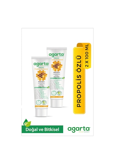 Agarta Doğal Propolis Özlü Diş Macunu 2 x 100 ML