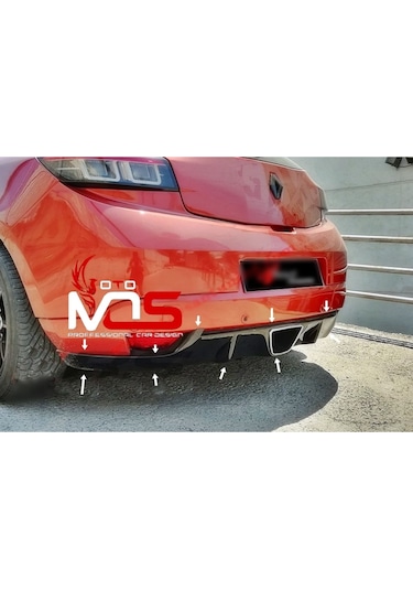 Renault Megane 3 Coupe Arka Difüzör Rs Görünüm Fiberglass Boyasız
