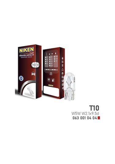 T10 Plaka Park Tavan Ampülü -10 Adet- W5w W2.1x9.5d 12v