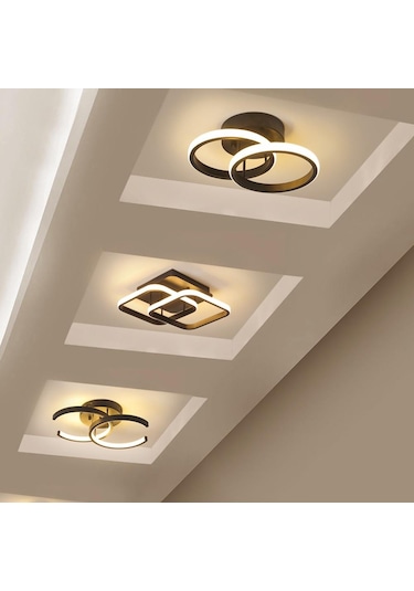 Double C Ac85-265v Metal Tavan Işık Kısılabilir Aydınlatma Koridor Koridor Giriş Yolu Koridor Armatürleri Akrilik Ev Kapalı Lamba Diğer