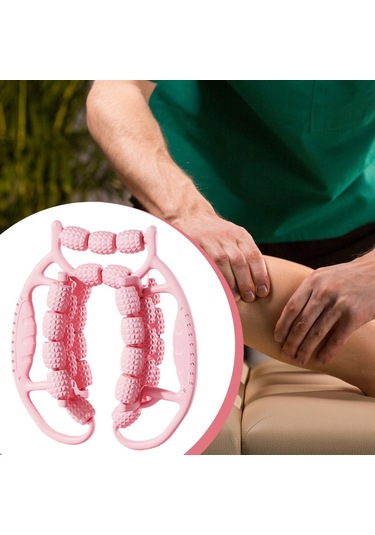 Suntek 29 Tekerlekli Bacak Masaj Silindiri Fitness Kelepçesi Kol Pembe