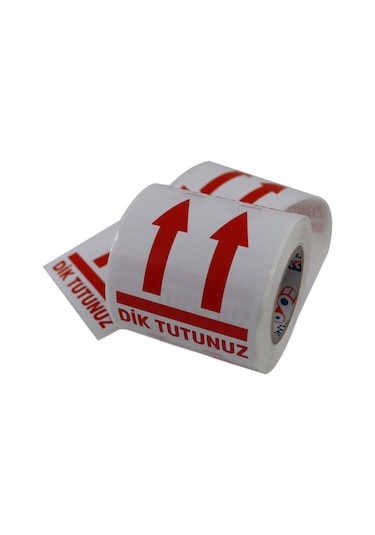 Dik Tutunuz Etiketi 70mm X 80mm Ruloda 250 Adet Kuşe Rulo Etiket