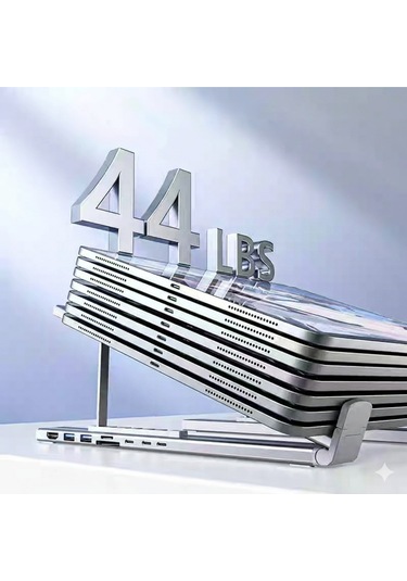 8 İ 1 Arada Type-c Hub Lı Katlanabilir Laptop Standı 4k Hdmı 5gbps 60cm Kılıf