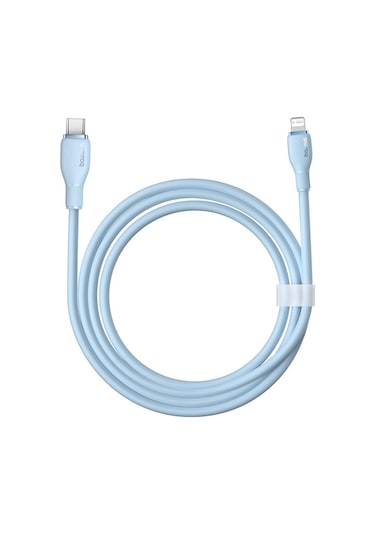 Baseus Pudding 1.2 M Hızlı Şarj Özellikli Type-C to Lightning 20 W Kablo Mavi