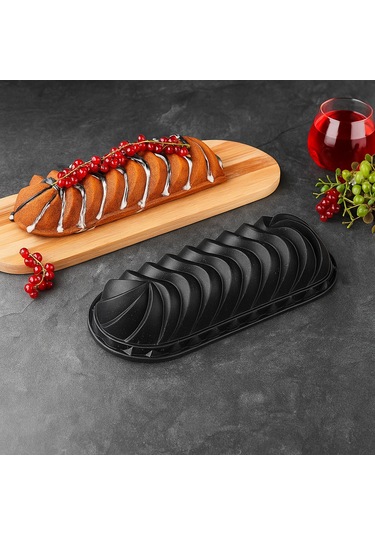 Safir Üçlü Kek Kalıbı Siyah