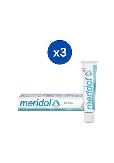 Meridol Gentle White Sanftes Weiss Diş Macunu 75 ML x 3