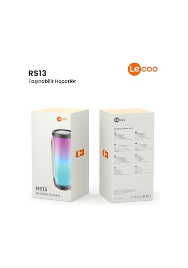 Lecoo RS13 Kablosuz 5W RGB Bluetooth/USB/SD Kart Taşınabilir Hoparlör