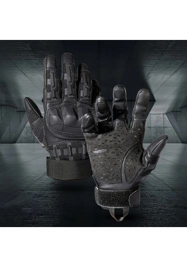 Techbloom 1 Çift Meromibe Erkek Dokunmatik Ekran Tam Parmaklı Eldiven Siyah M Nylon Karışım Güvenli Bilek Kayışı Bisiklet Spor Halloween