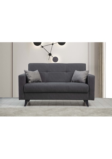 Polya İkili Koltuk-koyu Gri 100