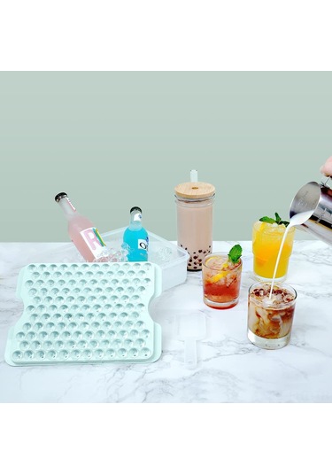 Hangfox 3 Katlı Buz Küpü Seti: Pp+tpe Buzluklar, Kaldırılabilir Kapaklar, Saklama Kutusu Ve Buz Çakması İle Hızlı Buz Hazırlama Mavi