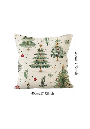 Suntek Yılbaşı Yastık Kılıfı Noel-ağacı-baskısı-b Noel Ağacı Baskısı B