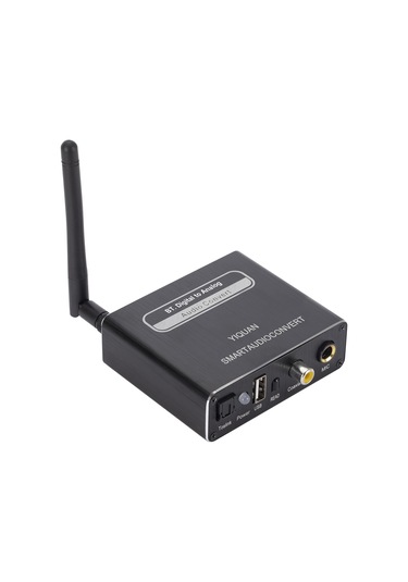 Jeehugo Siyah Bt5.0 Metal Dijital-analog Ses Dönüştürücü: Mıc Girişi, Kumanda, Rca/3.5mm Çıkış, Mp3/wav/ape Destekli