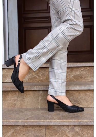 Hakiki Deri Kadın Kalın Topuklu Ayakkabı 064za360 001