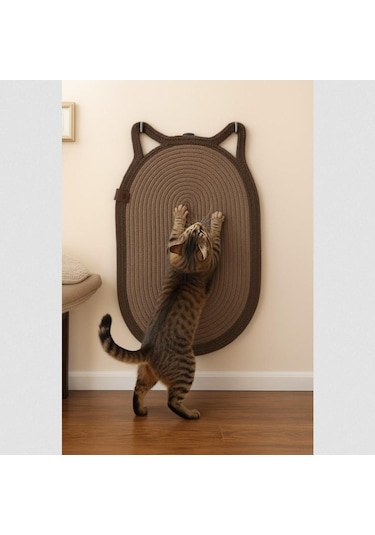Süslüpati Dekoratif Kedi Kulaklı Kedi Tırmalama Paspası