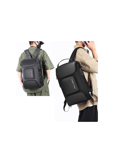 Arion-1330 Çok Amaçlı Büyük Kapasiteli Usb Şarj Portlu 15.6" Laptop Sırt Çantası Gri