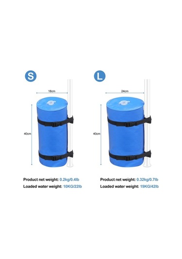 Pazly Taşıma Su Siyah Şişme Pvc Kapasiteli Dolu Çantası Çadır Ağırlık Ağırlık 19kg - Ek Siyah